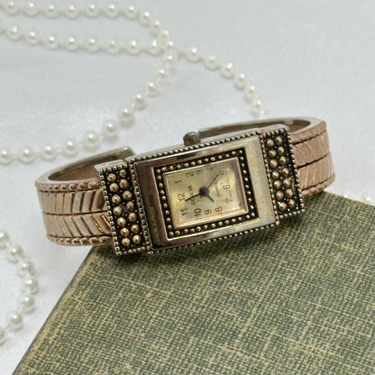 Rose Gold Geneva Cuff Watch