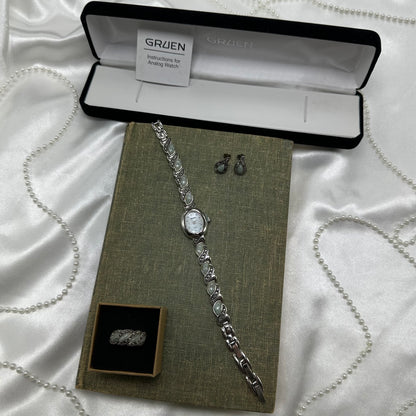 Jade Gruen Watch, Earring & Ring Set