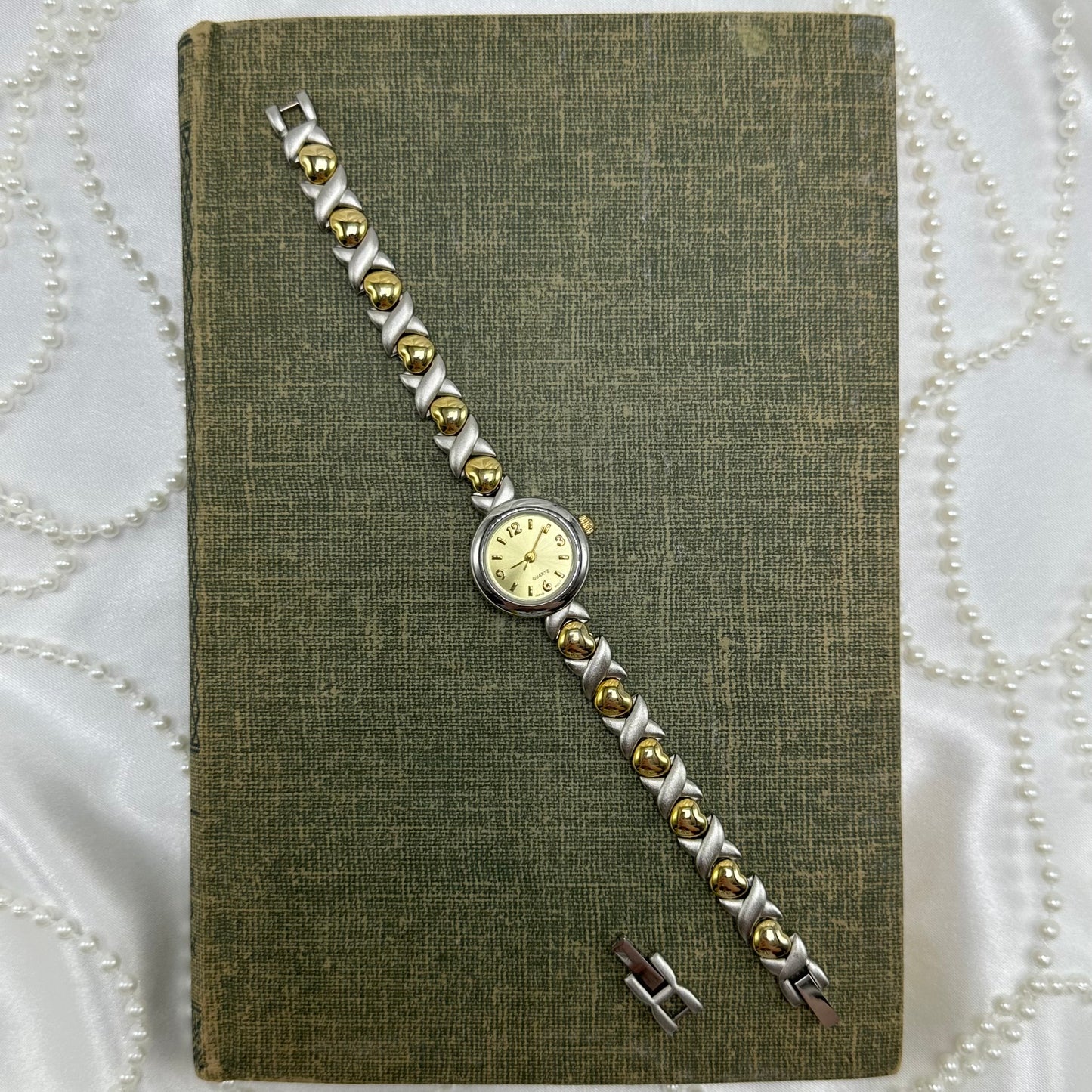 Two-Tone Heart Watch