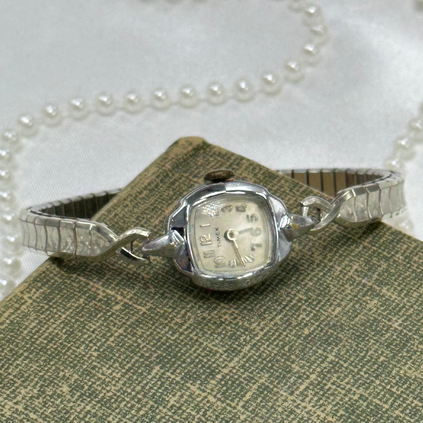 Dainty Silver Vintage Wind-Up Timex Watch