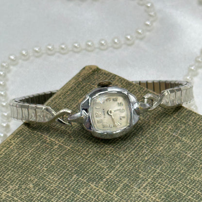 Dainty Silver Vintage Wind-Up Timex Watch