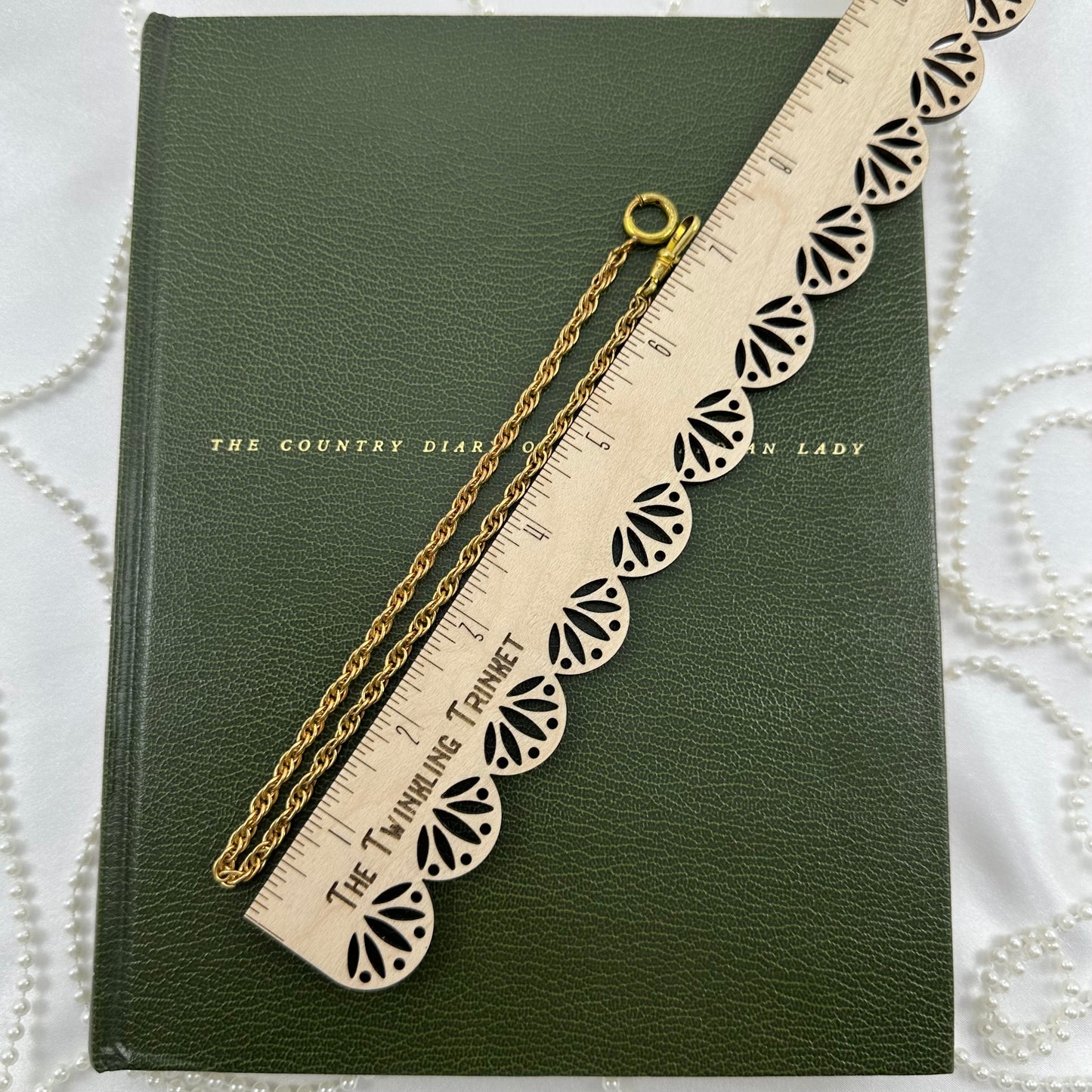1960's Vintage Gold Twisted Metal Watch Chain with Dog Clip Clasp
