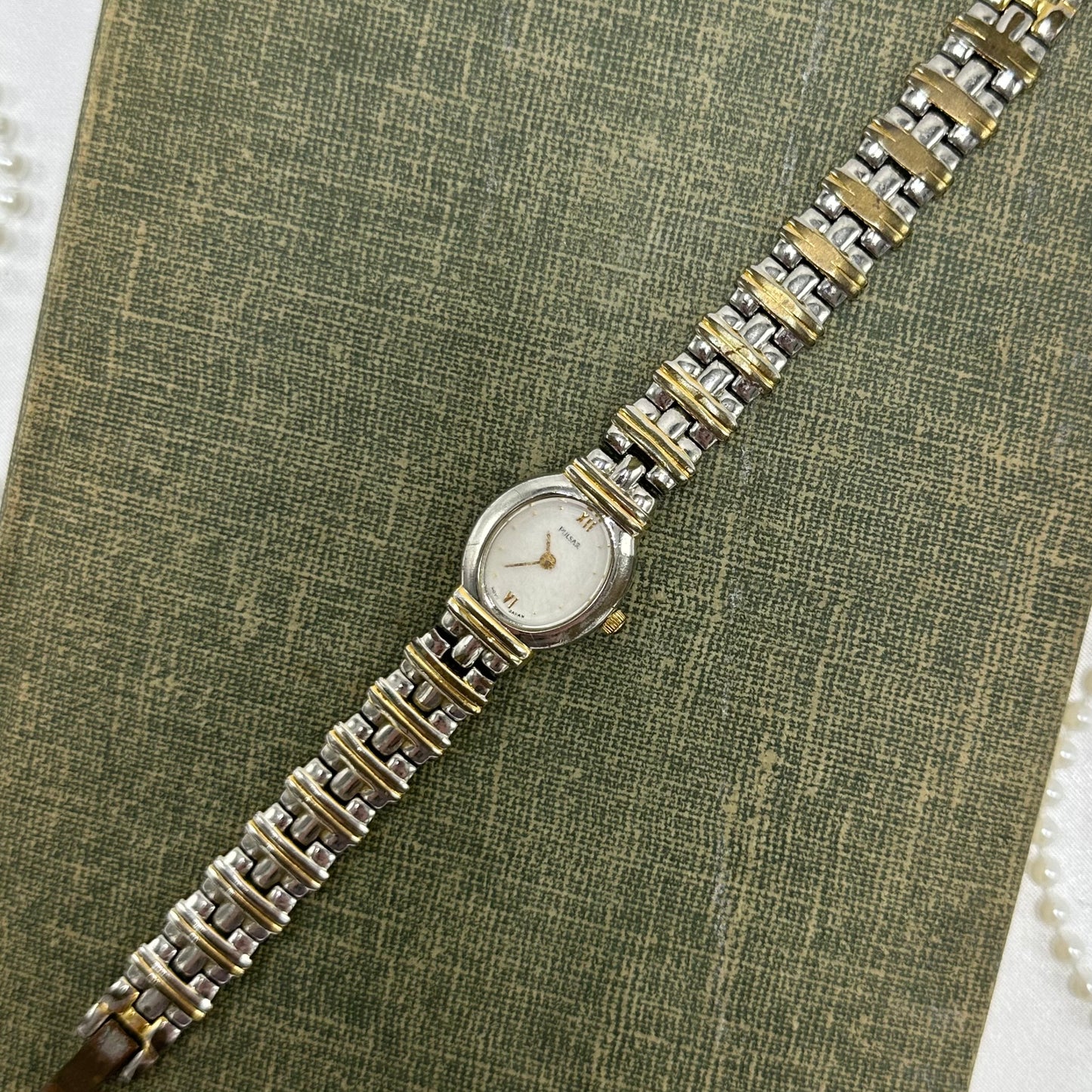 Two-Tone Oval Dial Pulsar Watch