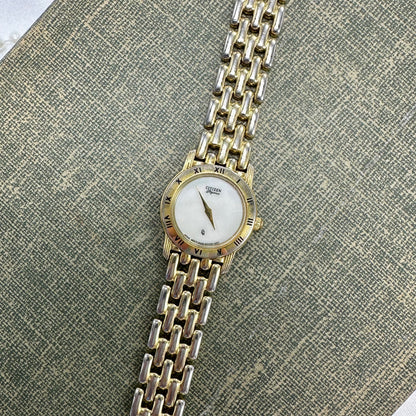 Gold Citizen Watch with Mother of Pearl Dial