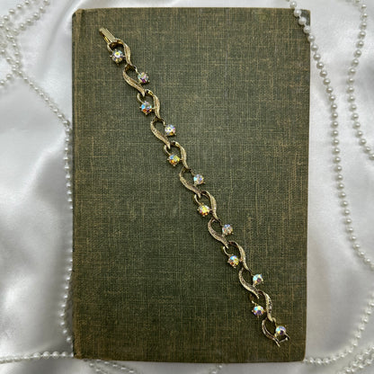 Vintage Gold Iridescent AB Bracelet