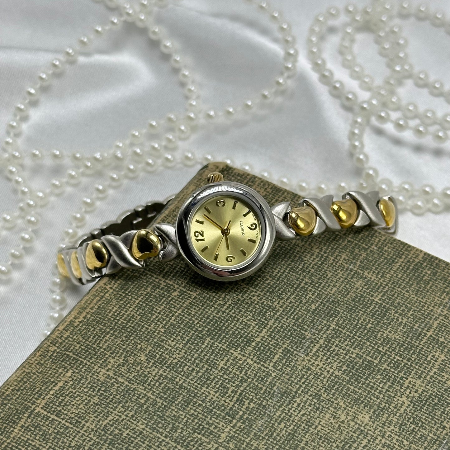 Two-Tone Heart Watch