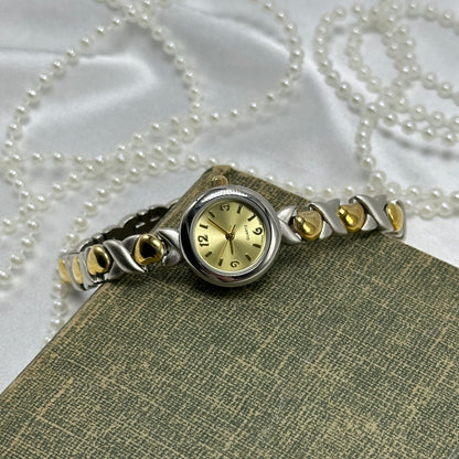 Two-Tone Heart Watch