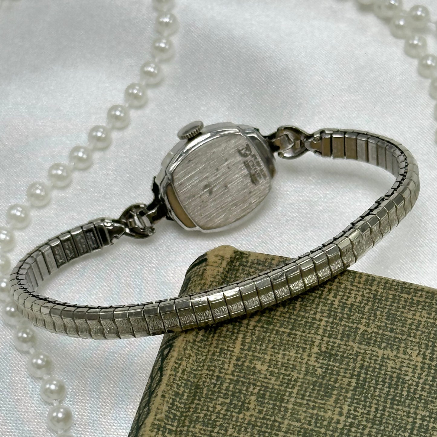 Rare Paul du Pree Dainty 10k RGP Silver Wind-Up Vintage Cocktail Watch