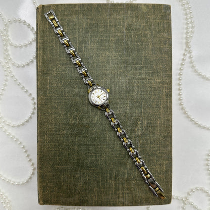 Two-Tone Round Dial Watch