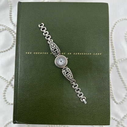 Silver Wrangler Watch with Mother of Pearl Dial and Filigree Band