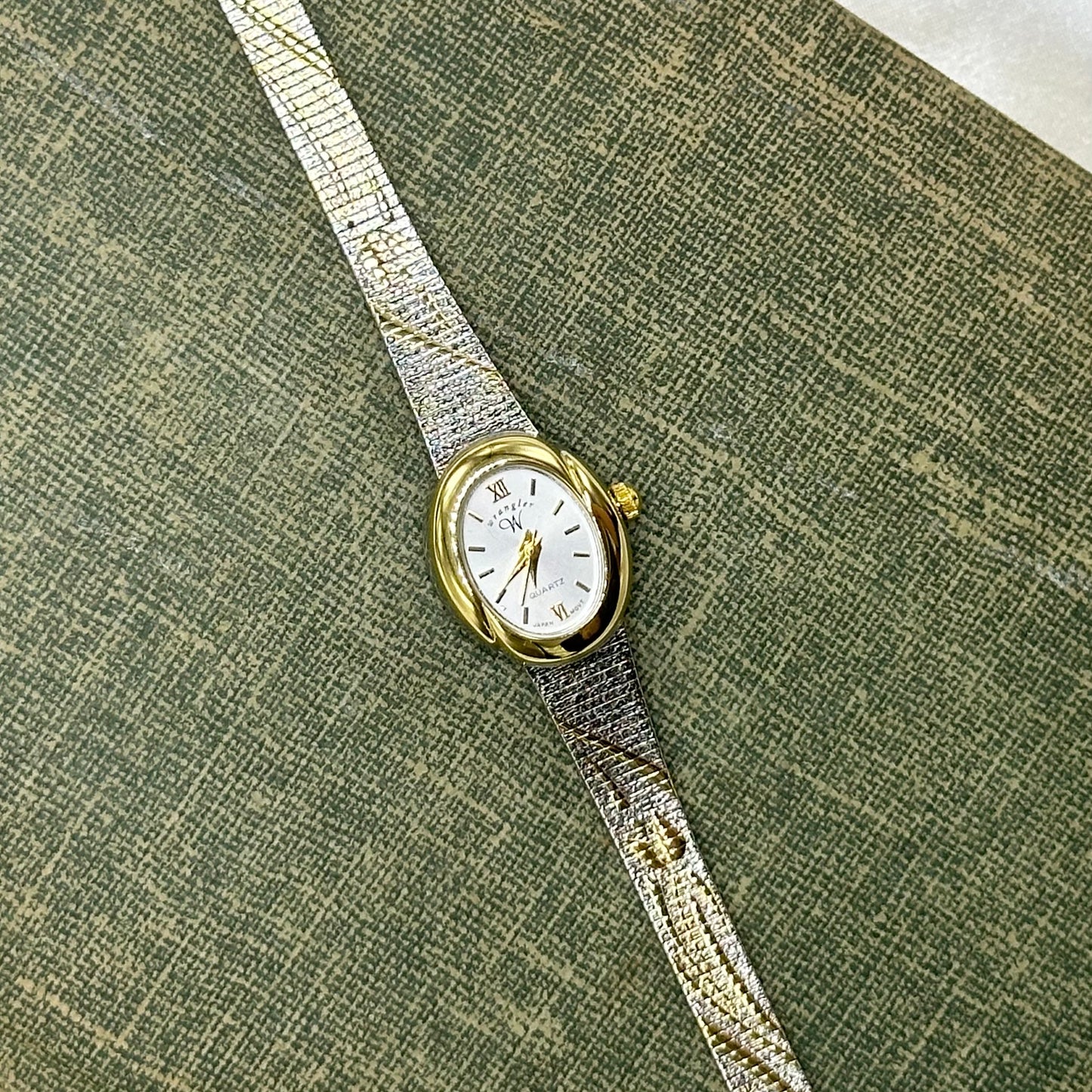 Two-Tone Oval Dial Tulip Watch