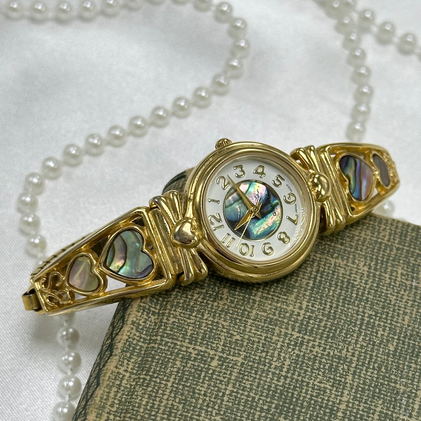 Gold Abalone Heart Watch