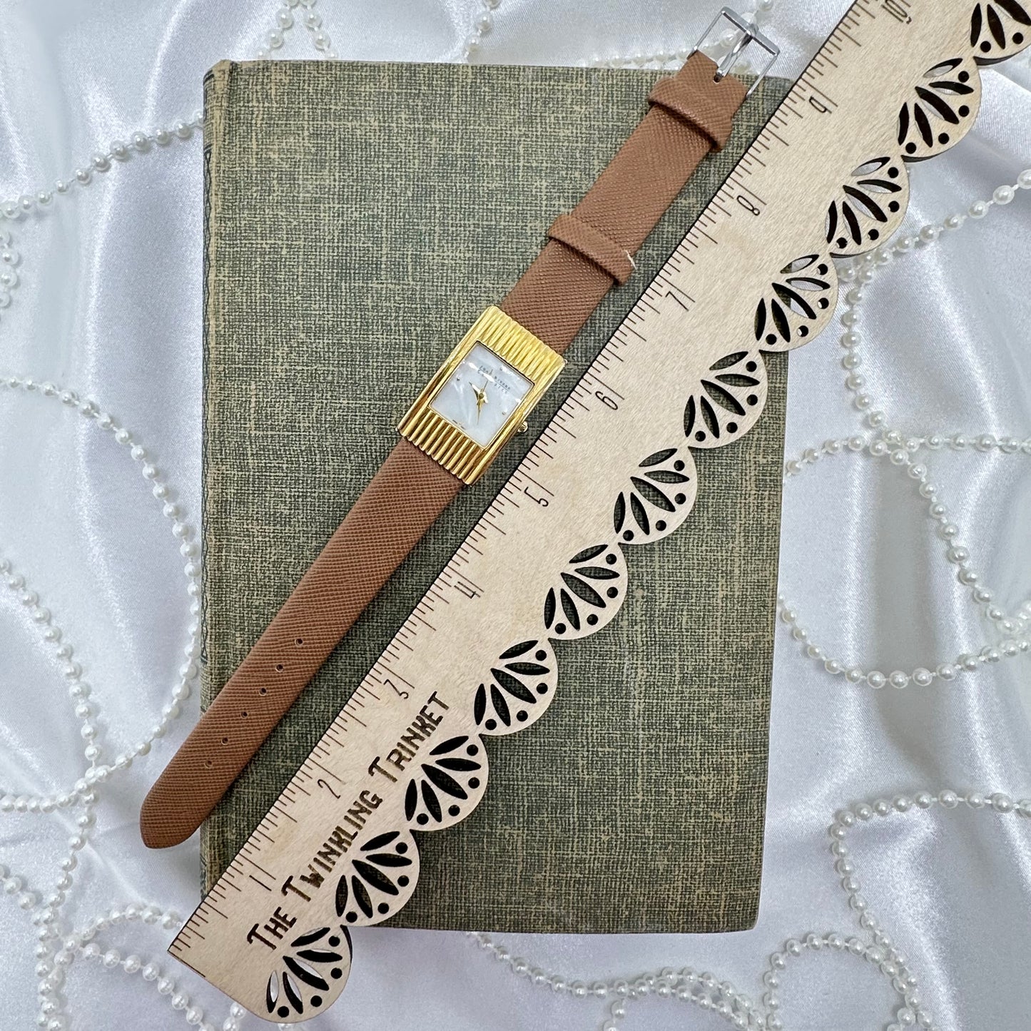 Vintage Gold Joan Rivers Classics Watch with Brown Band