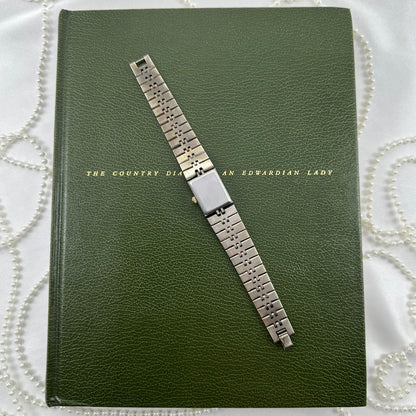 Rare Two-Tone Vintage Geneva Tank Watch with Vine Details