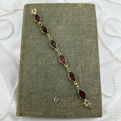 1964 Vintage Sarah Coventry Glass Rainbow Bracelet