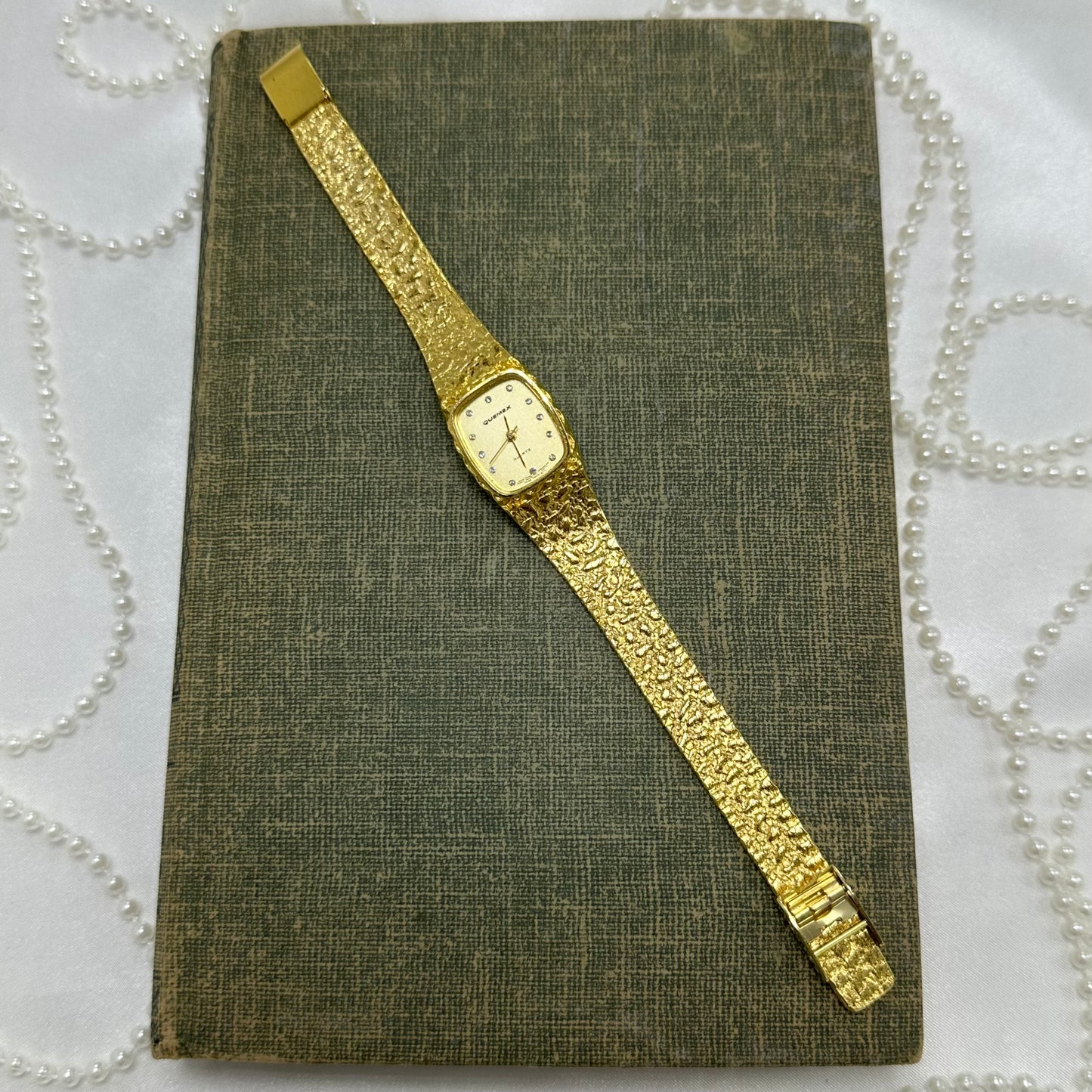 Gold Nugget Square Dial Watch