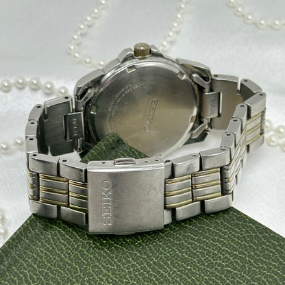 Seiko Men's Solar Two-Tone Tank Watch