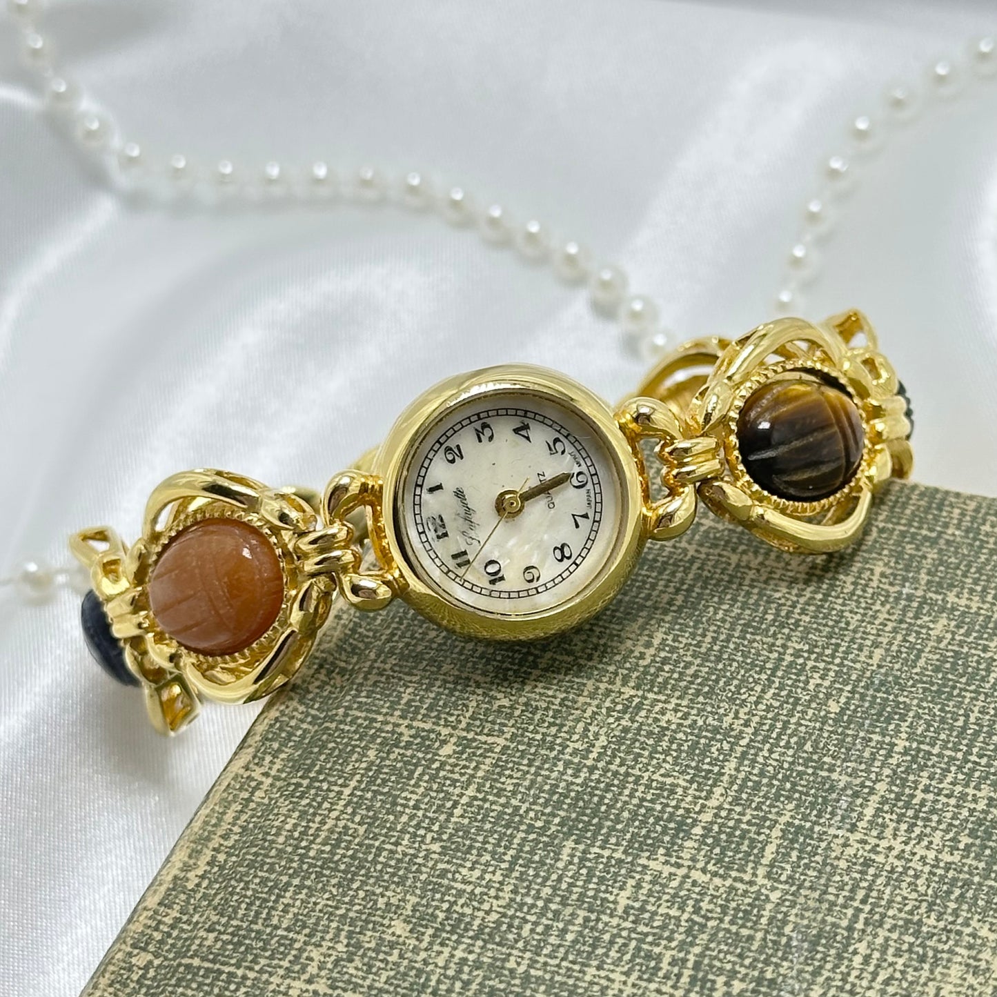Vintage Gold Scarab Watch