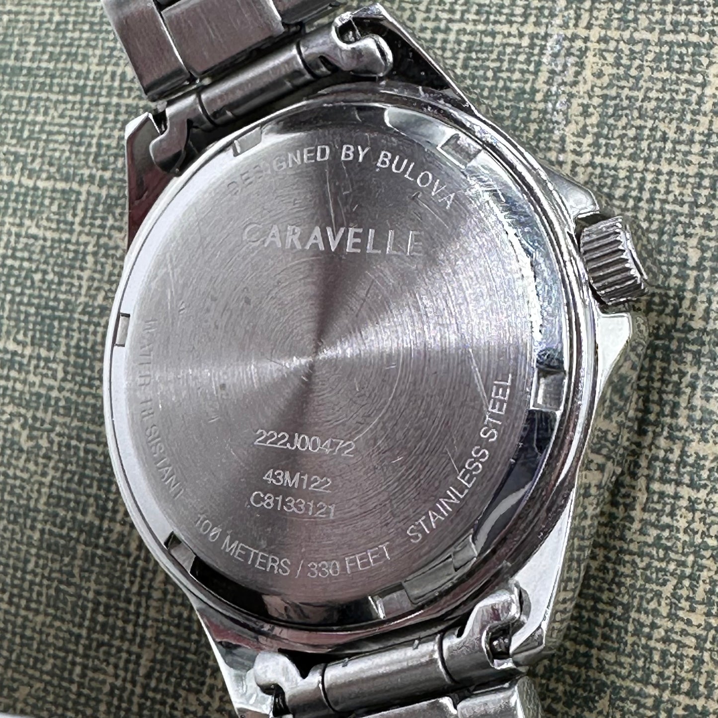 Blue Dial Caravelle Diamanté Watch