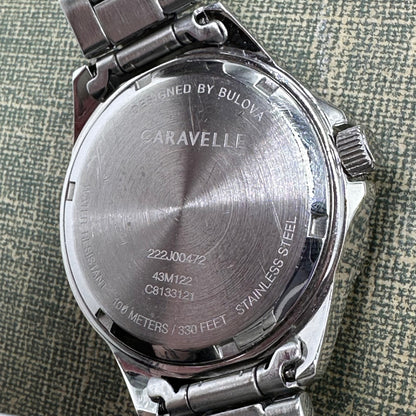 Blue Dial Caravelle Diamanté Watch