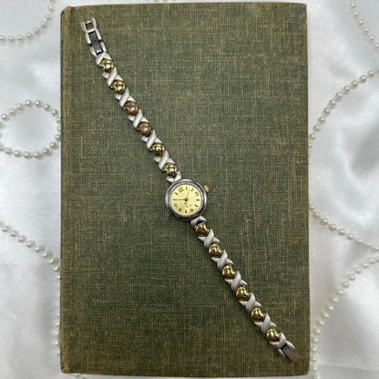 Two-Tone Heart Watch