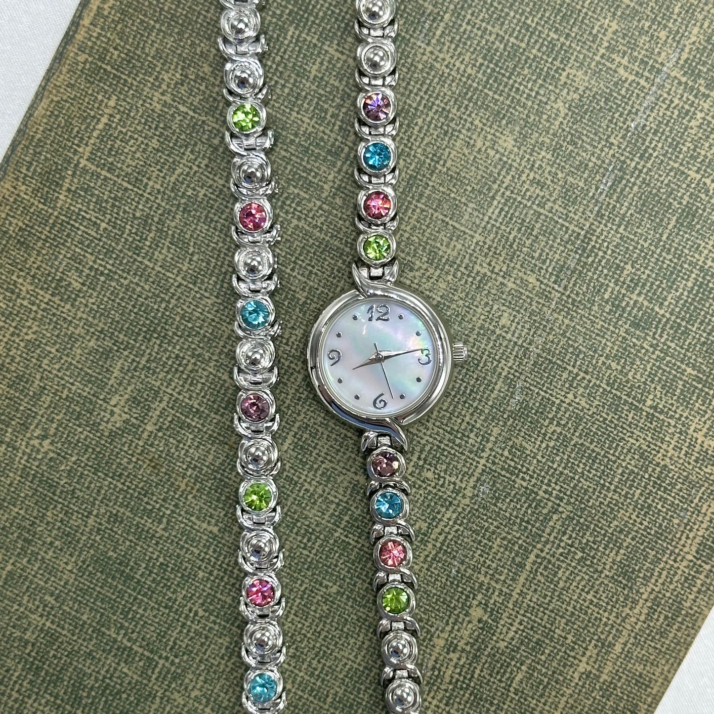 Pastel Stone Bracelet and Watch Set