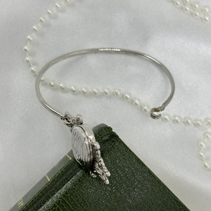 1970's Vintage Silver Avon Hidden Locket Bangle