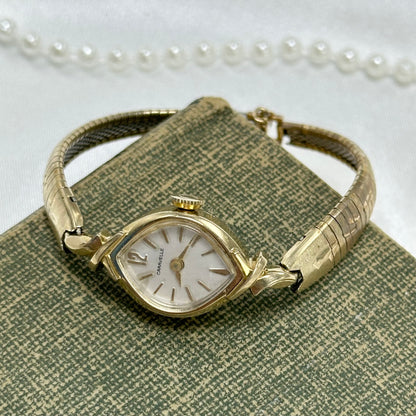 1971 10k RGP Wind-Up Caravelle Cocktail Watch with Detailed Band