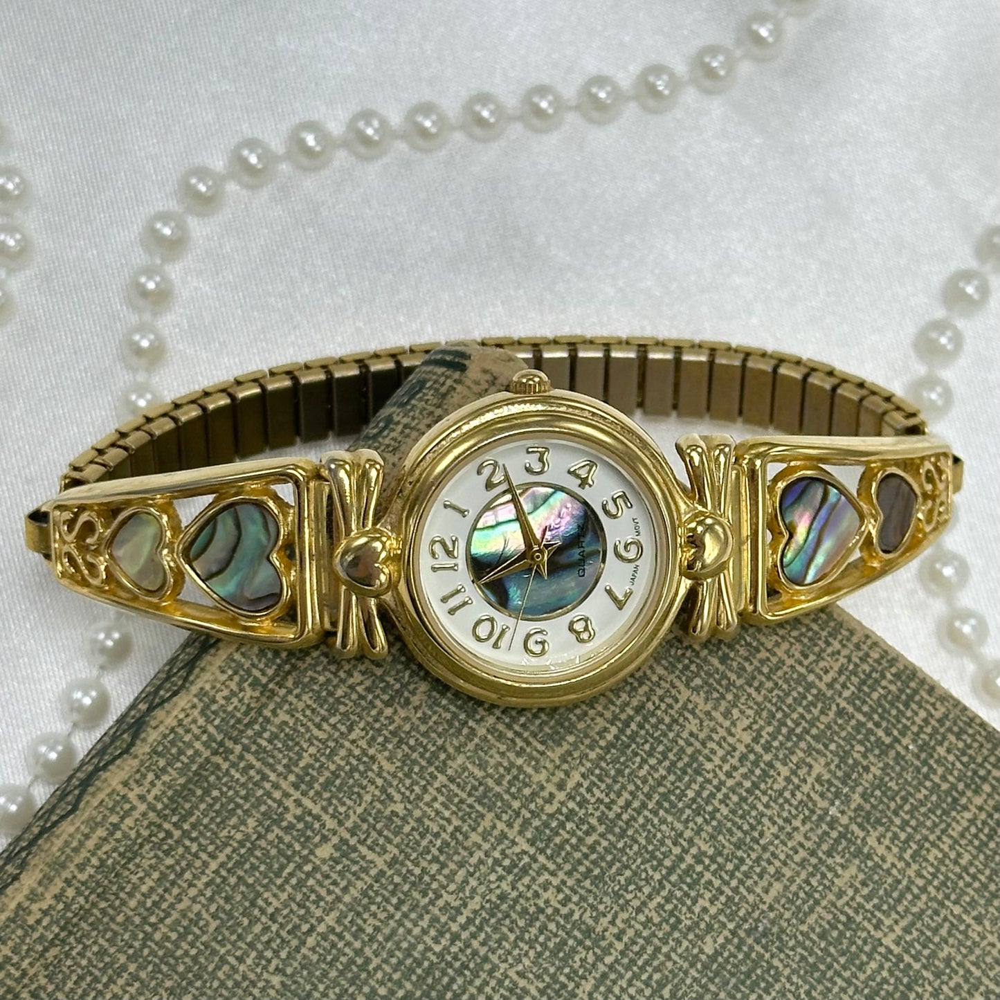 Gold Abalone Heart Watch