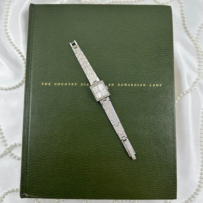 Vintage Wind-Up Silver Square Dial Watch