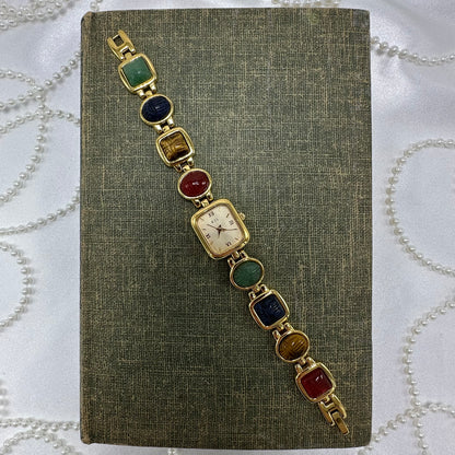 Gold Kenneth Jay Lane Scarab Watch