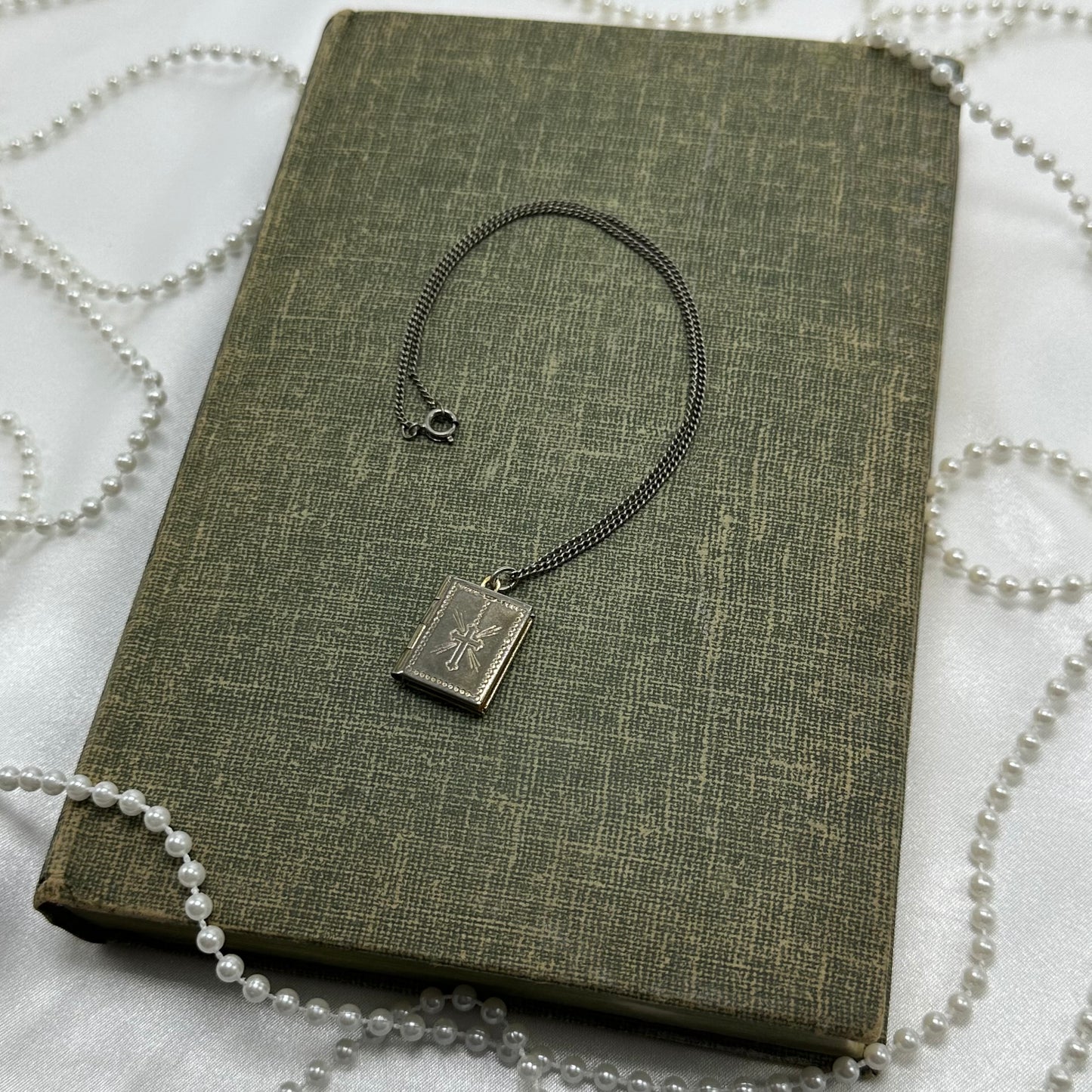 Vintage Cross Locket Necklace