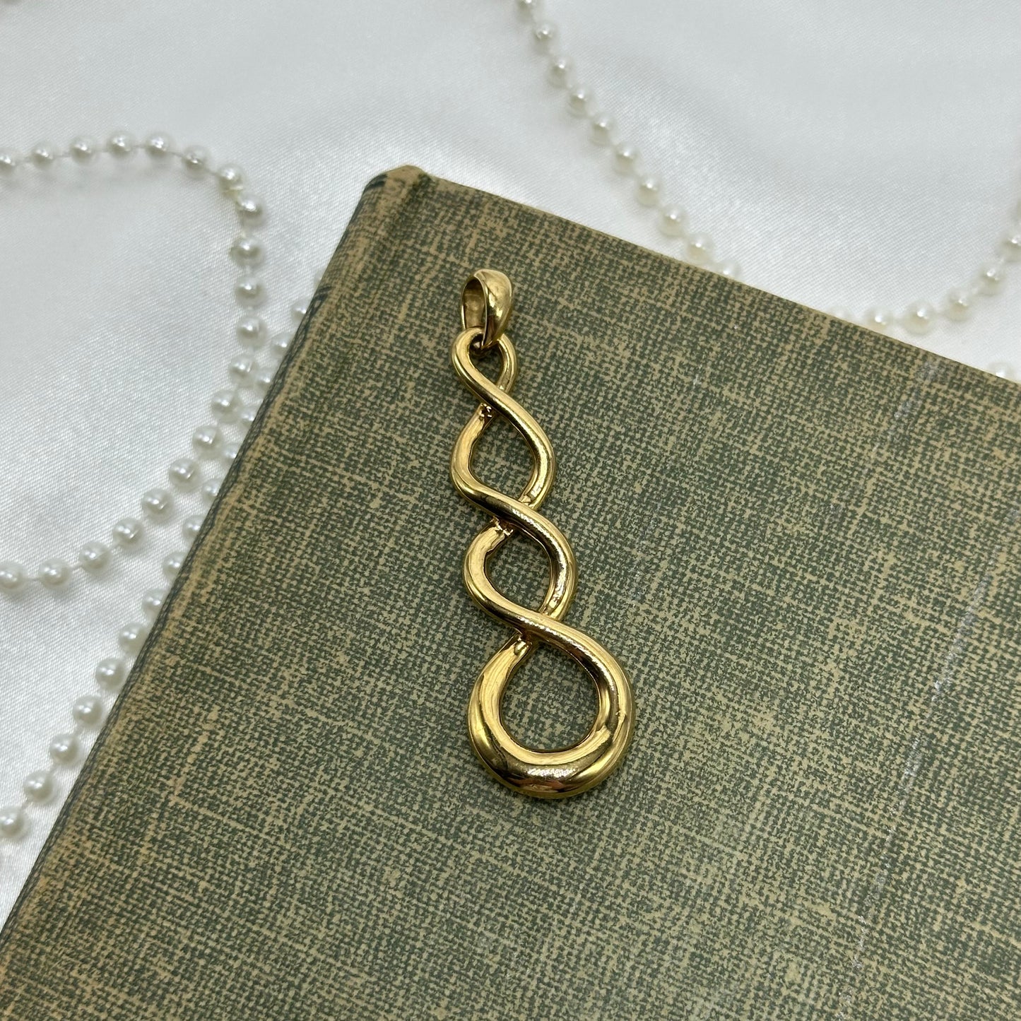 Vintage Gold Pendants Bundle - Triangle and Spiral