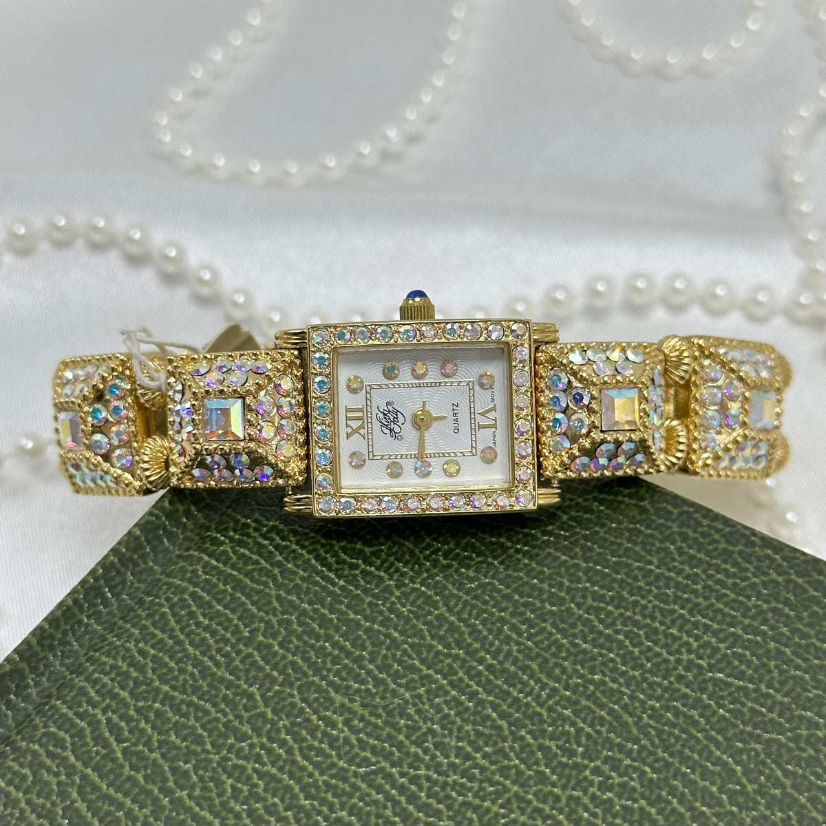 Rare Kirks Folly AB Watch with Blue Jewel Crown