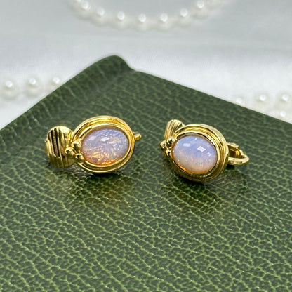 1989 Avon Opal Clip On Earrings