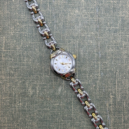 Two-Tone Round Dial Watch