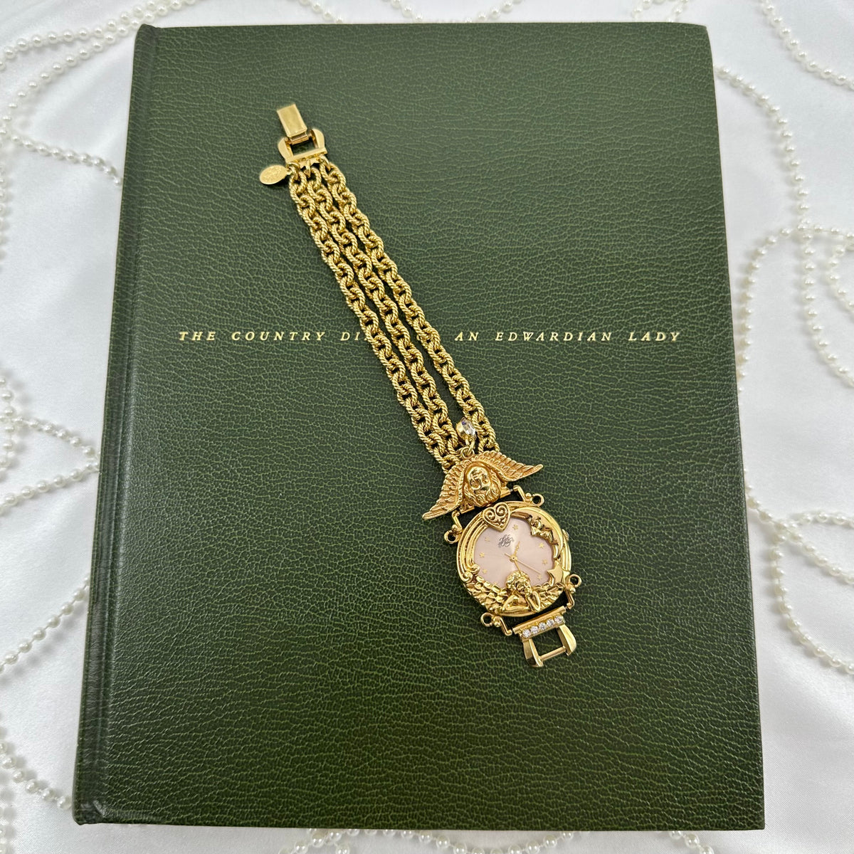 Rare Gold Kirks Folly Angel Watch