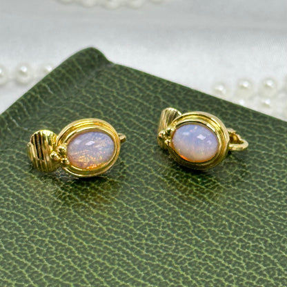 1989 Avon Opal Clip On Earrings