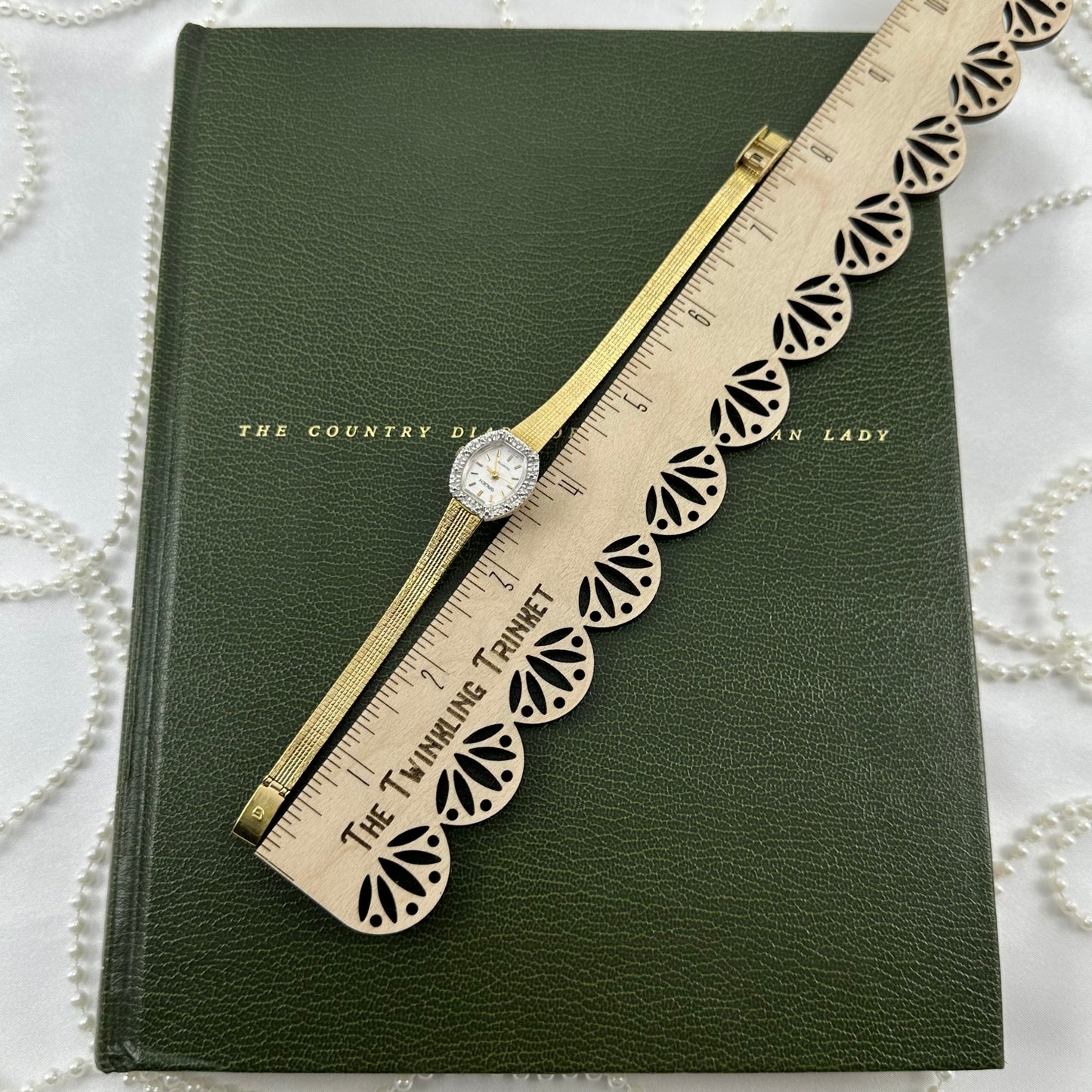 Elegant Vintage Gold Diamanté Gruen Watch
