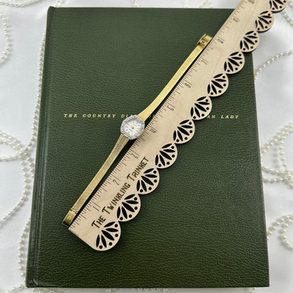 Elegant Vintage Gold Diamanté Gruen Watch