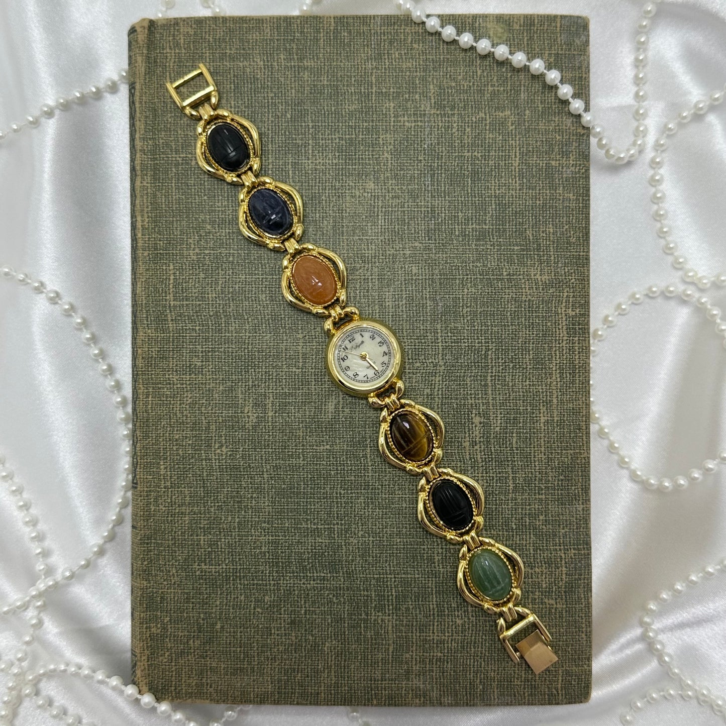 Vintage Gold Scarab Watch