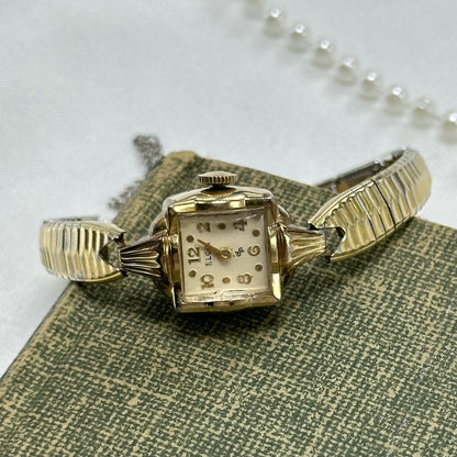 10K RGP Gold 1950's Elgin De Luxe Wind-Up Watch