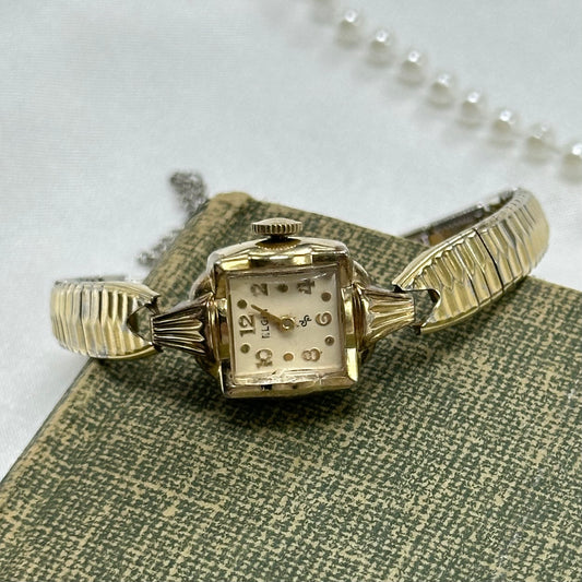 10K RGP Gold 1950's Elgin De Luxe Wind-Up Watch
