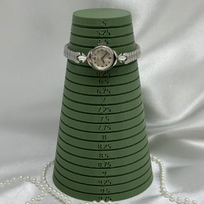 Dainty 10k RGP Silver Benrus Wind-Up Watch