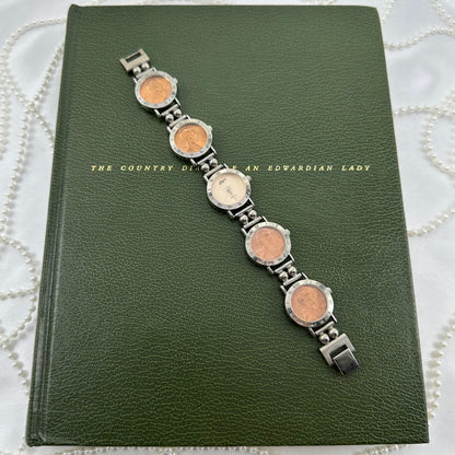 1987 Penny Vintage Silver Coin Link Watch