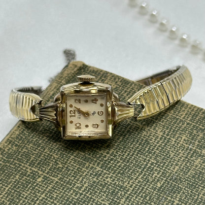10K RGP Gold 1950's Elgin De Luxe Wind-Up Watch