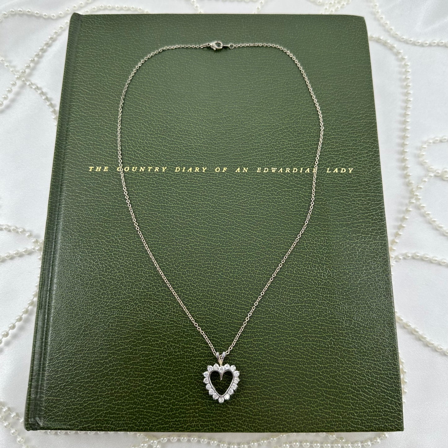 Silver Cubic Zirconia Heart Necklace