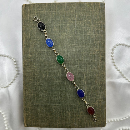 Vintage Silver Scarab Bracelet