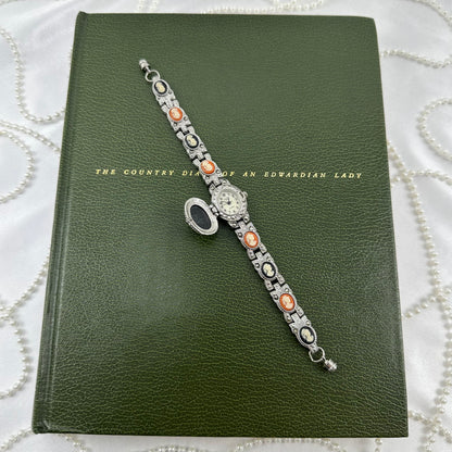 Vintage Silver Cameo Peekaboo Watch