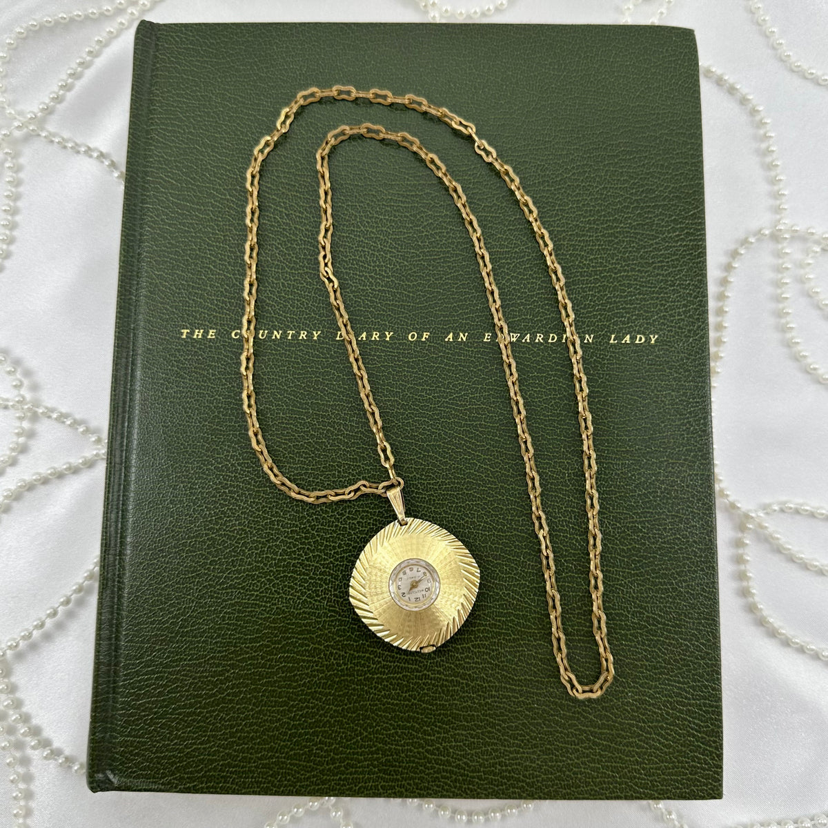 1960's Vintage Gold Westclox Watch Necklace